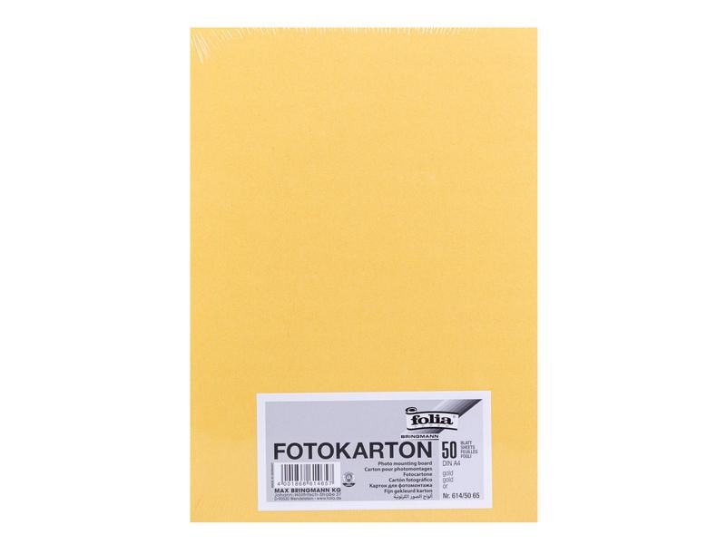 Folia Papier cartonné A4, 300 g/m², 50 feuilles, or mat