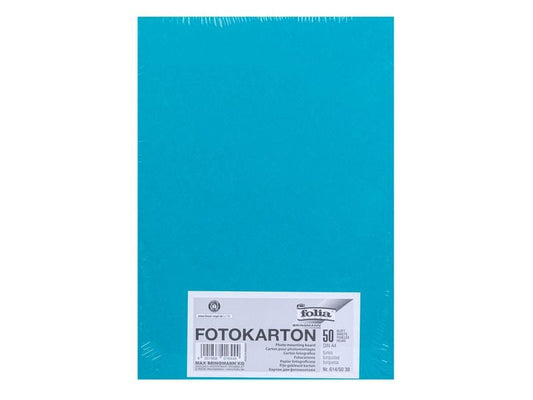 Folia Papier cartonné A4, 300 g/m², 50 feuilles, turquoise