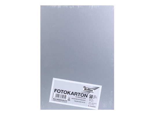 Folia Papier cartonné A4, 300 g/m², 50 feuilles, argent brillant