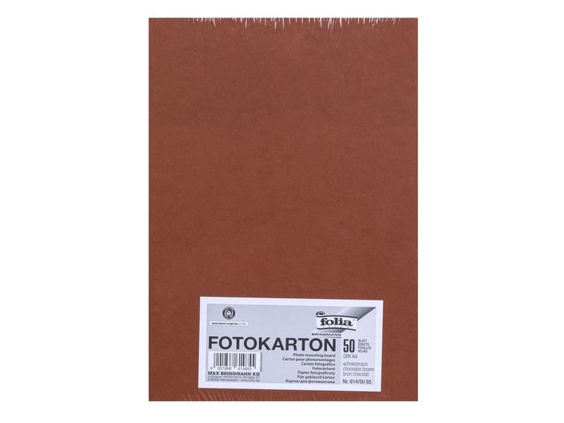 Folia Papier cartonné A4, 300 g/m², 50 feuilles, brun chocolat