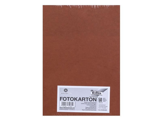 Folia Papier cartonné A4, 300 g/m², 50 feuilles, brun chocolat