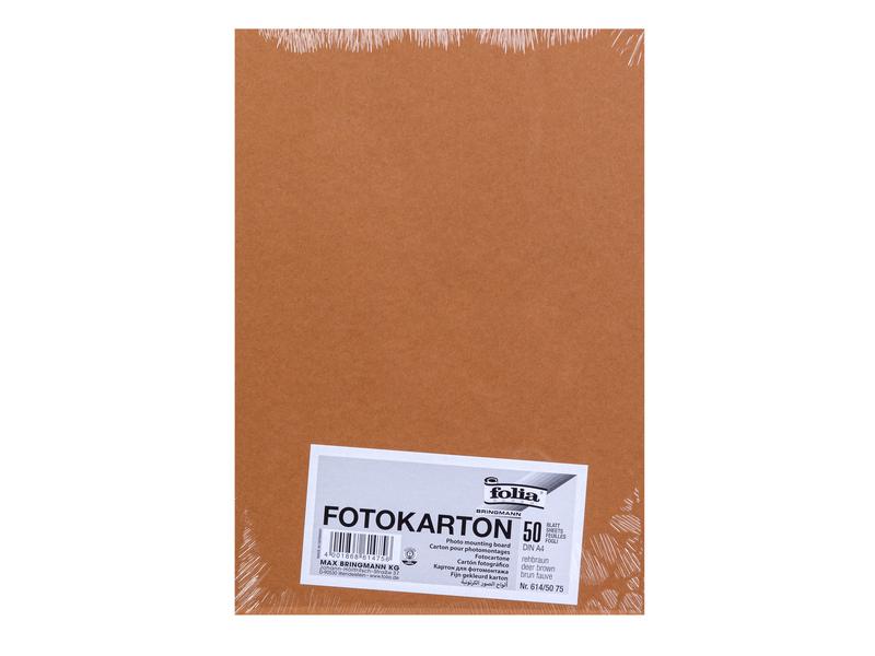 Folia Papier cartonné A4, 300 g/m², 50 feuilles, brun fauve