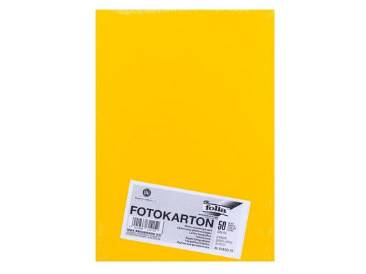 Folia Papier cartonné A4, 300 g/m², 50 feuilles, jaune doré