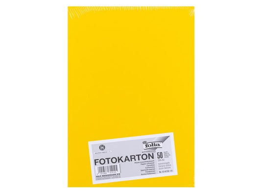 Folia Papier cartonné A4, 300 g/m², 50 feuilles, jaune banane