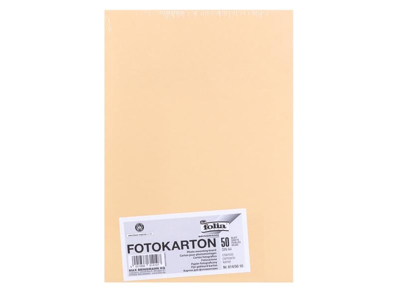 Folia Papier cartonné A4, 300 g/m², 50 feuilles, Chamois