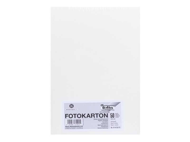 Folia Papier cartonné A4, 300 g/m², 50 feuilles, blanc perle