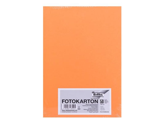 Folia Papier cartonné A4, 300 g/m², 50 feuilles, saumon