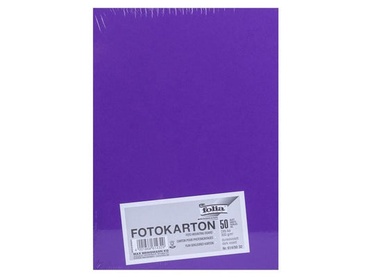 Folia Papier cartonné A4, 300 g/m², 50 feuilles, violet foncé