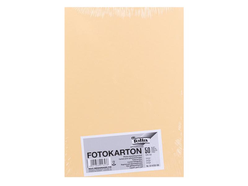Folia Papier cartonné A4, 300 g/m², 50 feuilles, Beige
