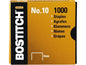 Bostitch Agrafe N° 10, 1000 pièces