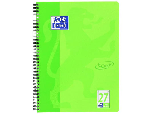 Oxford Carnet de notes Touch Collegeblock L27, A4 +, À lignes, Vert