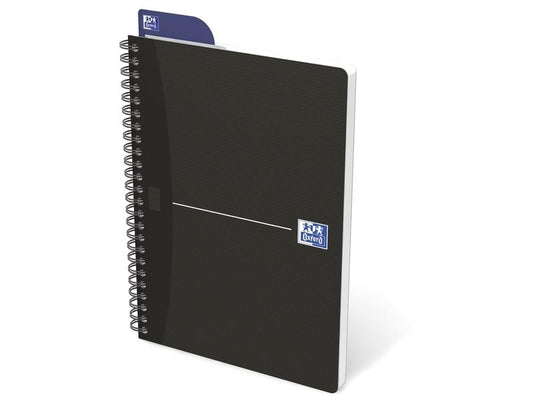 Oxford Carnet de notes Essentials Livre spirale, A5, À lignes, Noir