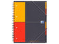 Oxford Carnet de notes International Organiserbook, A4 +, À carreaux, Gris