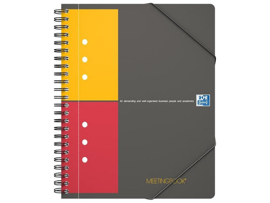 Oxford Carnet de notes International Meetingbook, A5 +, À carreaux, Gris