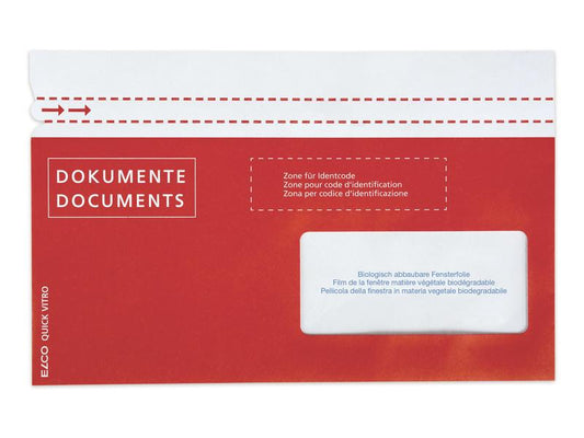 ELCO Pochette pour documents en papier C5/6 Fenêtre droite, 250 pièces