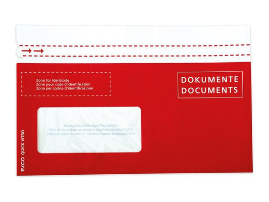 ELCO Pochette pour documents en papier C5/6 Fenêtre gauche, 250 pièces