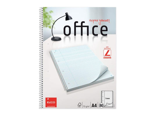 ELCO Bloc-notes de collège A4 5 mm au carré, 80 feuilles