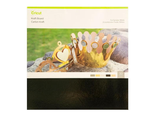 Cricut Carton kraft Metallic 30.5 x 30.5 cm, 30 feuilles, 5 couleurs
