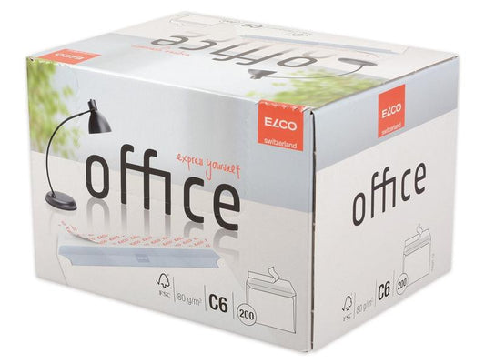 ELCO Enveloppe Office Box C6 sans fenêtre, 200 pièces