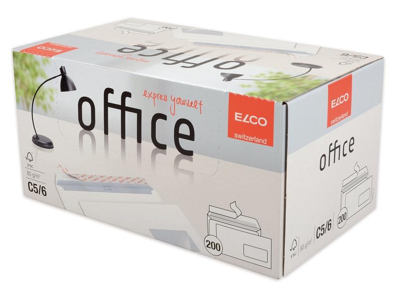 ELCO Enveloppe Office Box C5/6 avec fenêtre à droite, 200 pièces