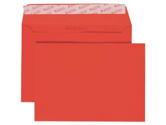 ELCO Enveloppe Color C6, Pas de fenêtres, 25 Pièce/s, Rouge
