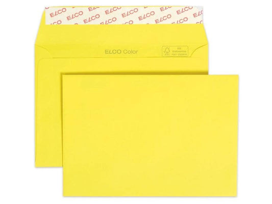 ELCO Enveloppe Color C6, Pas de fenêtres, 25 Pièce/s, Jaune