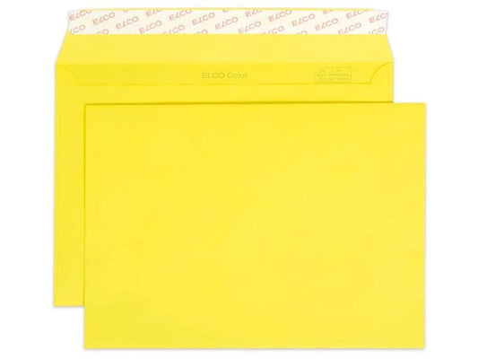 ELCO Enveloppe Color C5, Pas de fenêtres, 25 Pièce/s, Jaune