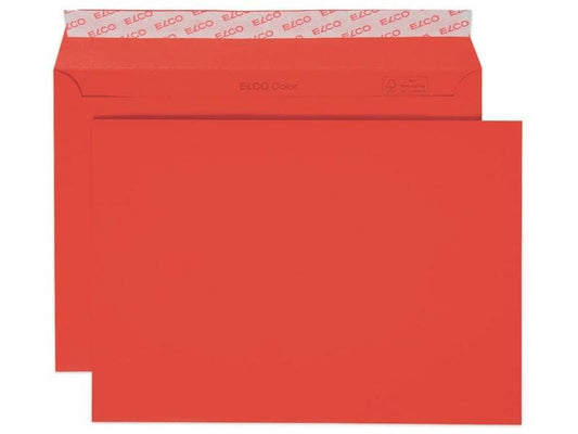 ELCO Enveloppe Color C5, Pas de fenêtres, 25 Pièce/s, Rouge