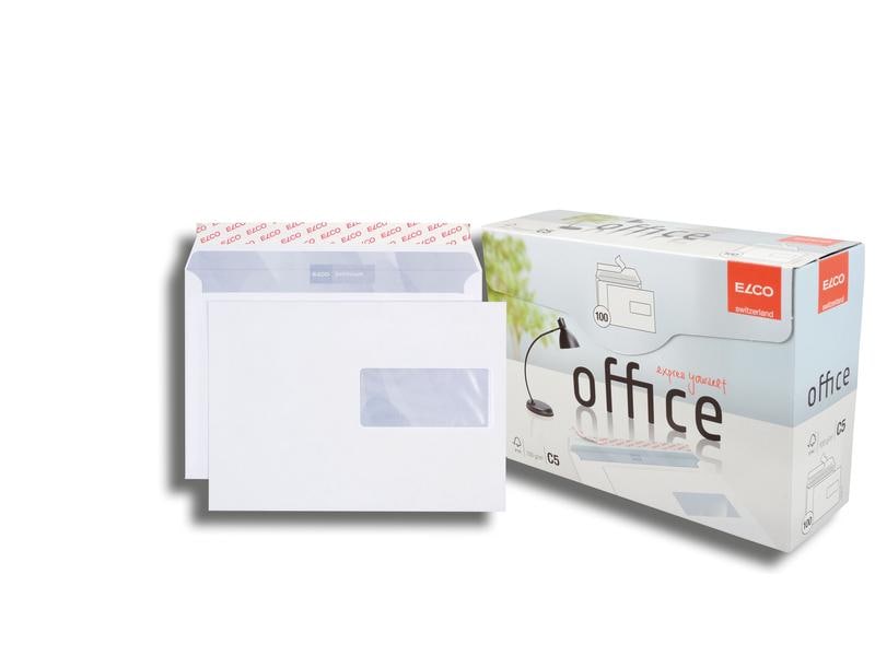 ELCO Enveloppe Office Box C5 avec fenêtre à droite, 100 pièces