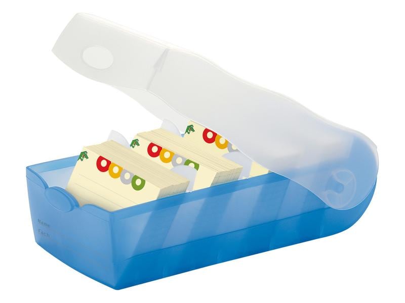 HAN Boîte à fiches Croco A8, Bleu