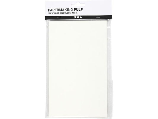 Creativ Company Papier fait à la main 20 x 12 cm, 100 g, blanc
