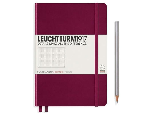 Leuchtturm Bloc-notes Medium A5, Pois, 2-pièces, Port Red