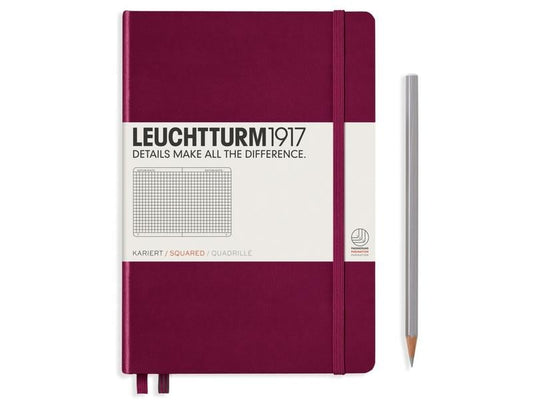 Leuchtturm Bloc-notes Medium A5, À carreaux, 2-pièces, Port Rouge