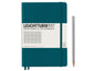 Leuchtturm Bloc-notes Medium A5, À carreaux, 2-pièces, Vert Pacifique