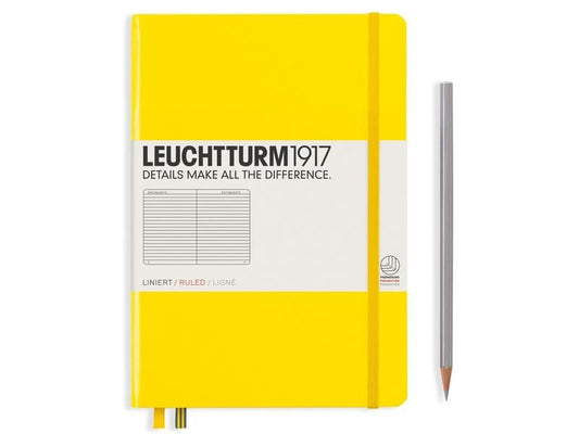 Leuchtturm Bloc-notes Moyen A5, À lignes, 2-pièces, citron
