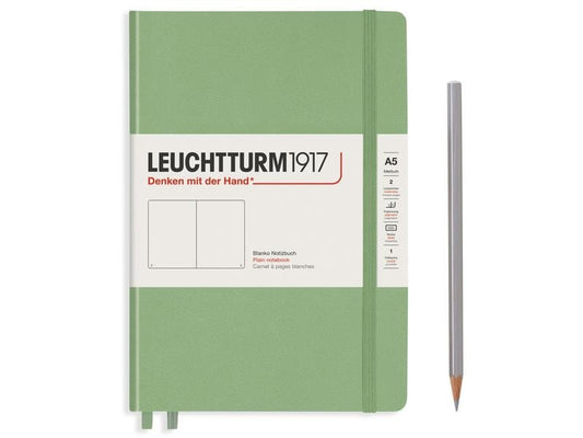 Leuchtturm Bloc-notes Medium A5, Vierge, 2-pièces, sauge
