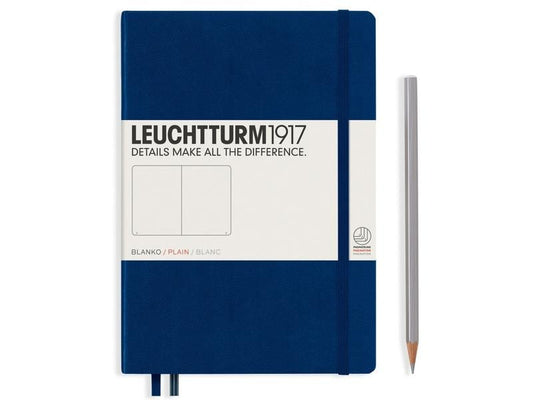 Leuchtturm Bloc-notes Moyen A5, Vierge, 2 parties, Bleu marine
