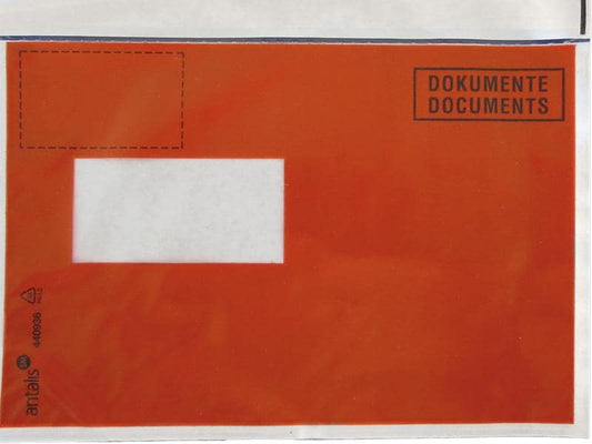 Antalis Pochette pour documents C5 Impression, fenêtre gauche, 1000 pièces, rouge