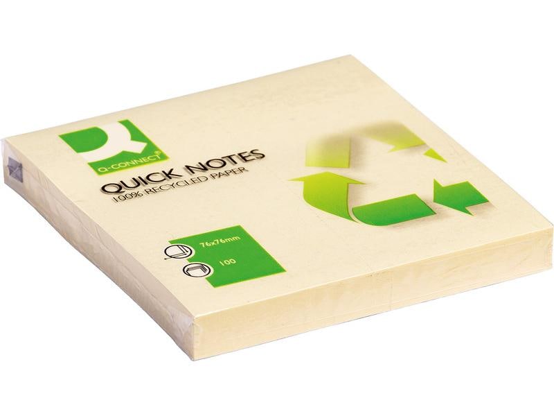 CONNECT Fiche de bloc-notes Quick Notes 7.6 x 7.6 cm Recyclage, 120 feuilles