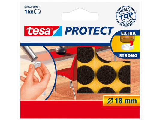 tesa Echelle de pied de chaise Protect Ø 18 mm 16 pièces, Brun