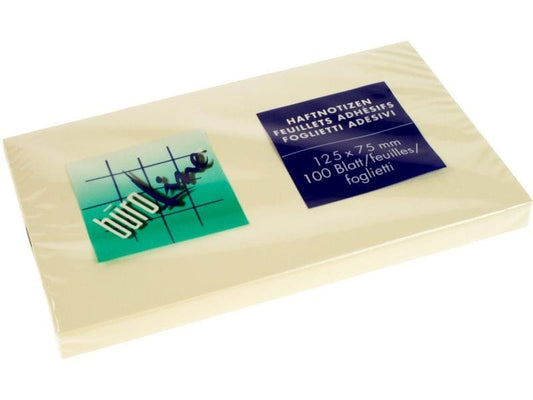 Büroline Fiche de bloc-notes 12,5 x 7,5 cm, 1 bloc de 100 feuilles, Jaune