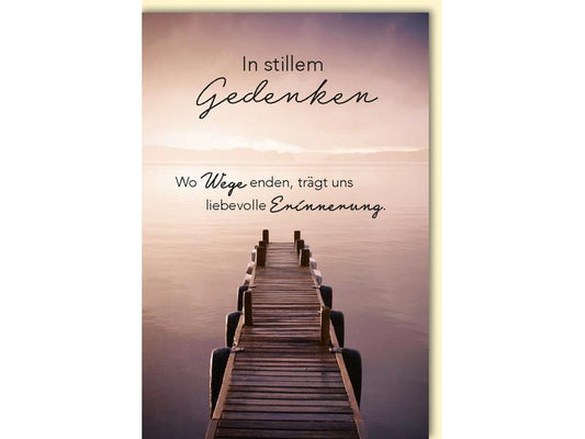 Braun + Company Carte de condoléances En souvenir silencieux de Steg 11.5 x17 cm