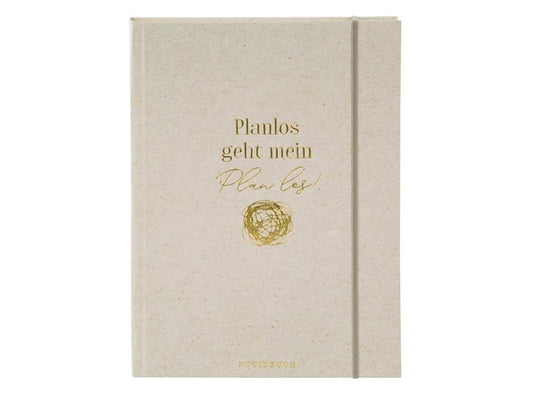 Goldbuch Bloc-notes Je n'ai aucun plan. A5, Pois, Gris