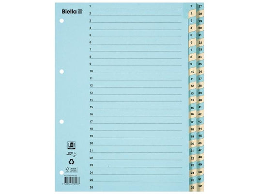 Biella Registre A4 1 - 52 Carton