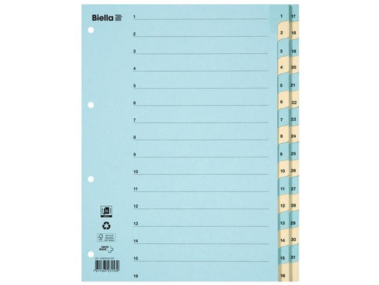 Biella Registre A4 1 - 31 Carton
