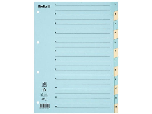 Biella Registre A4 1 - 12 Carton