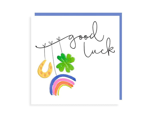 Cart Carte de félicitations Good Luck 15 x 15 cm