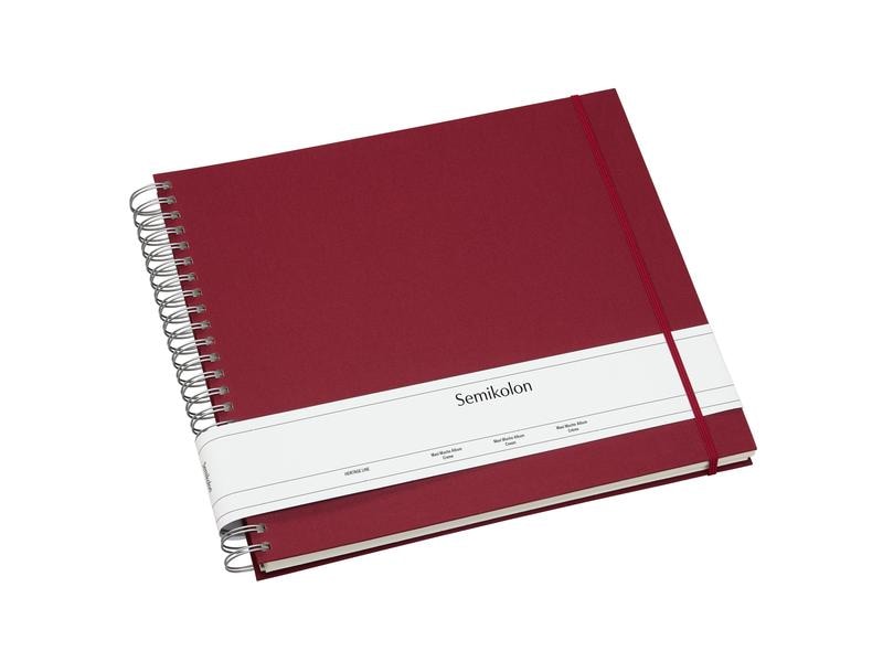 Semikolon Album photo Maxi Mucho Bordeaux, pages colorées crème