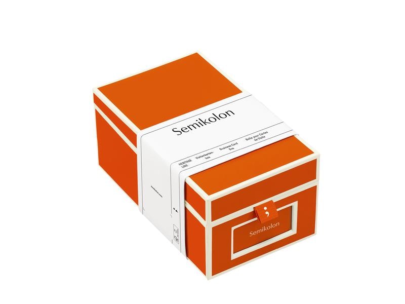 Semikolon Fichier pour cartes de visite Orange