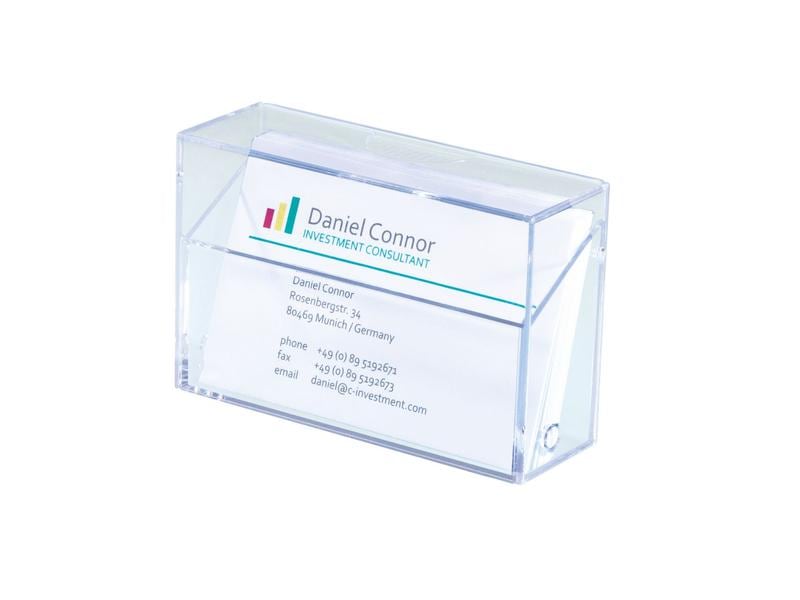 Sigel Fichier pour cartes de visite 9.5 x 6 x 3 cm, Transparent